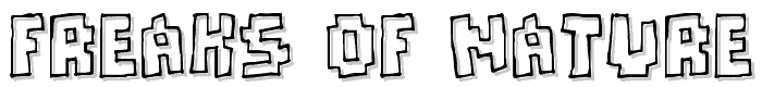 Freaks of Nature font